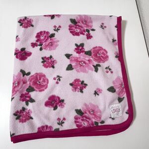 Carter's Just One You Pink Floral Roses Fleece Baby Blanket Lovey Lovie Blankie